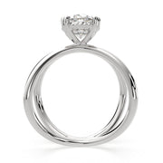 Tatiana Oval Cut Solitaire Split Shank Engagement Ring Setting - Nivetta